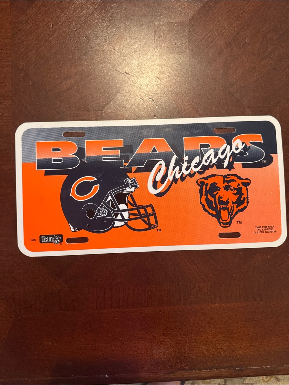 Vintage Chicago Bears License Plate -NEW